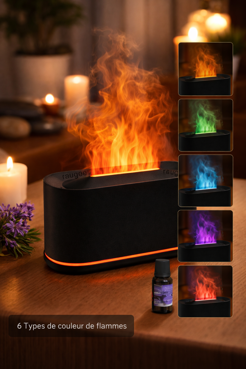 FlameDiffuser™ – Diffuseur d’huiles essentielles effet flamme