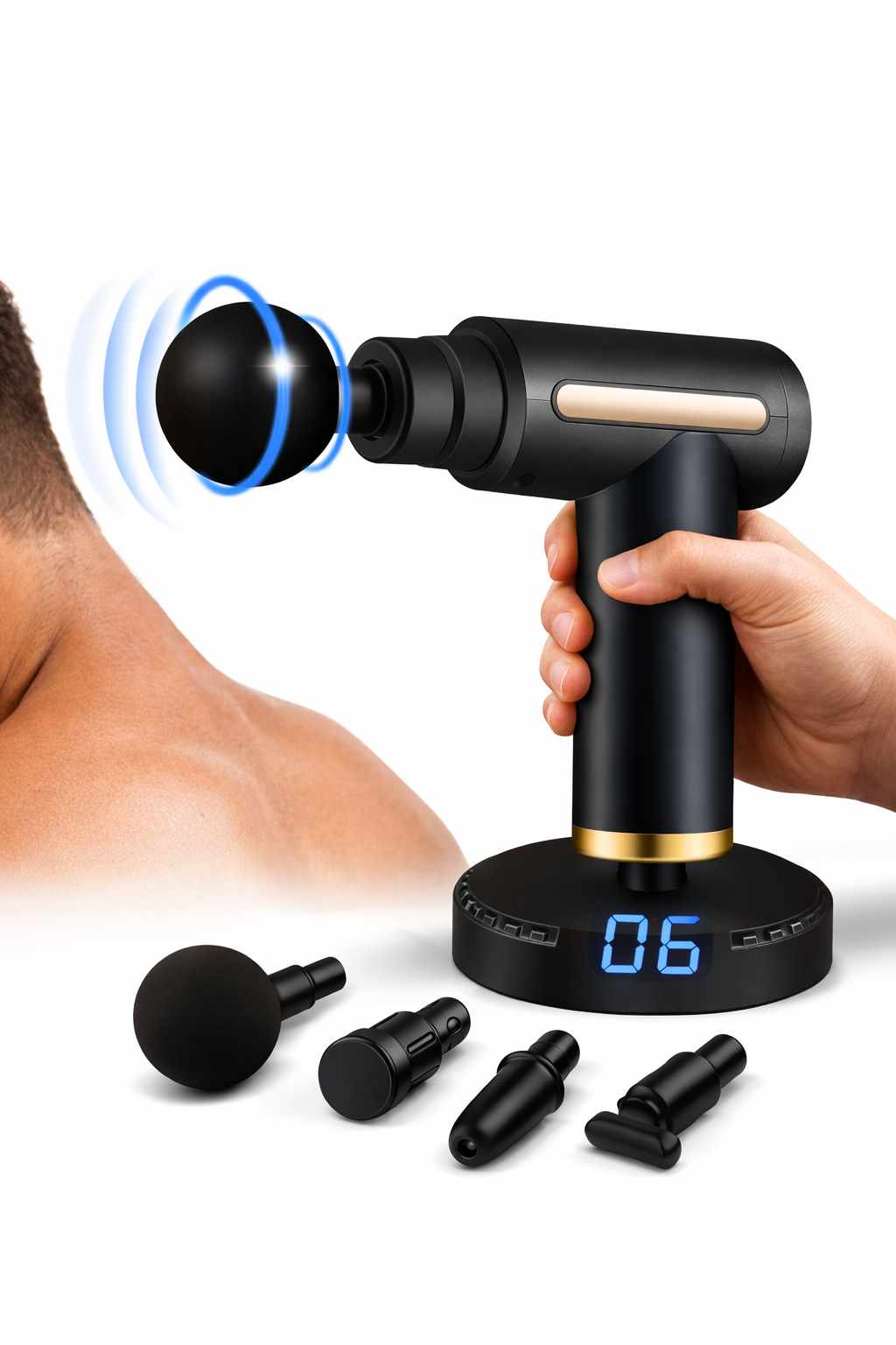 ZenPulse - Pistolet de massage portable (Soulagement en 30 secondes)