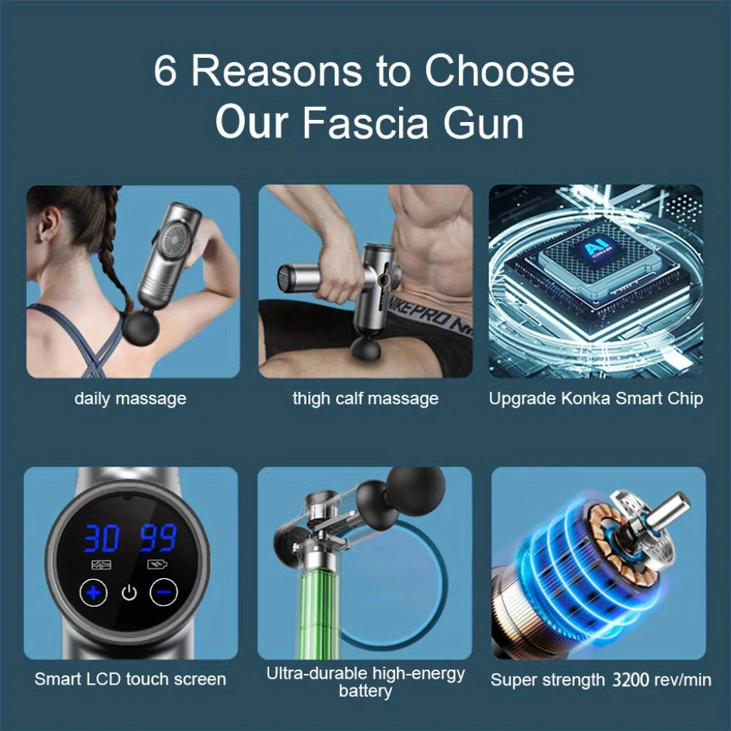 ZenPulse - Pistolet de massage portable (Soulagement en 30 secondes)