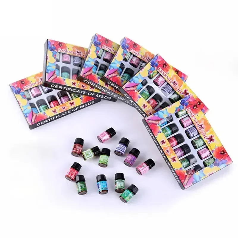 AromaSet™ – Huiles essentielles naturelles (12 parfums relaxants)