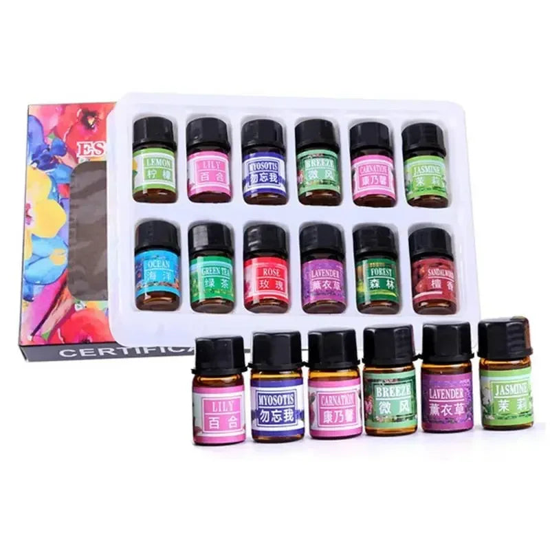AromaSet™ – Huiles essentielles naturelles (12 parfums relaxants)